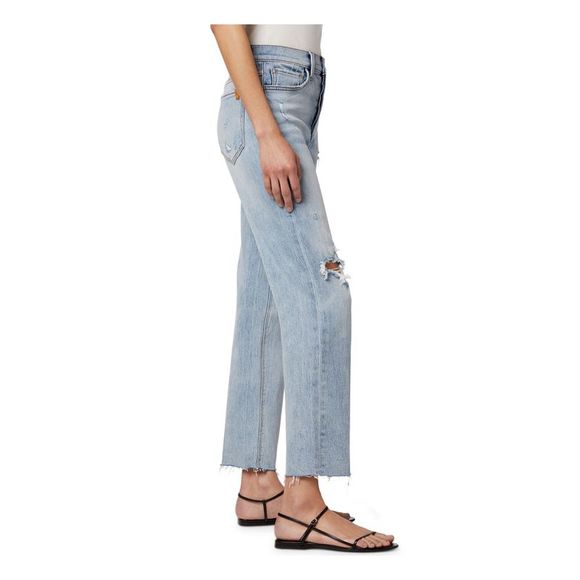 JOE'S Womens Blue Denim Pocketed Destroyed Hem Distressed Cropped Jeans 31 - Picture 3 of 4